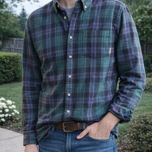 Eddie Bauer heavy 100% cotton flannel shirt, cozy and comfy yet rugged